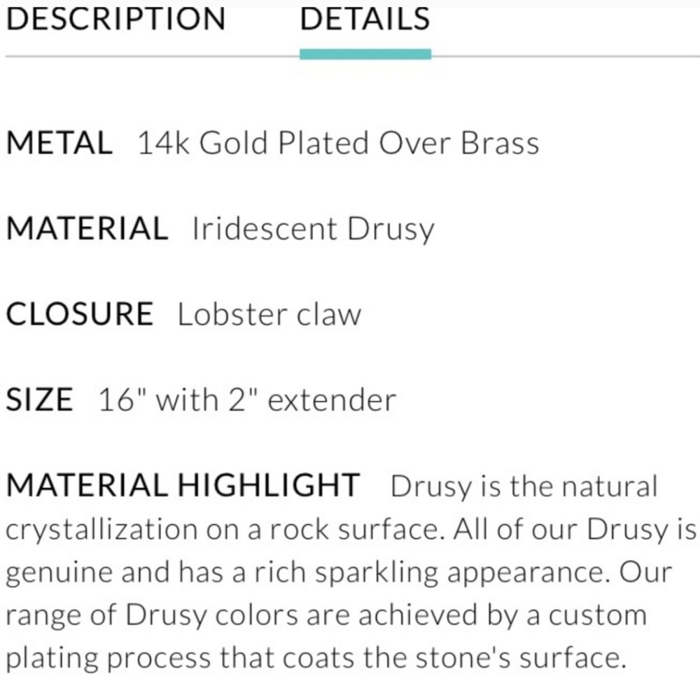 Kendra Scott Susanna Iridescent Drusy and Gold Necklace - Picture 2 of 11
